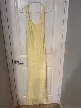 Meshki Yellow Sleeveless Maxi Slip Dress